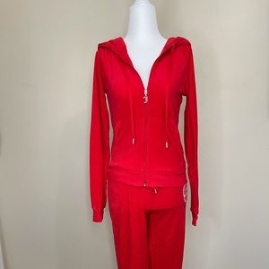 Juicy couture zip up jackets and pants. Size Xs